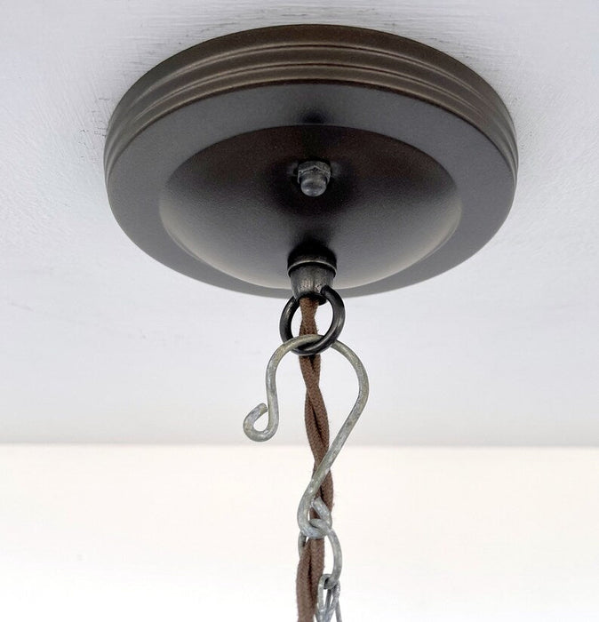 Weathered Galvanized Chandelier Light Fixture - Sweatfully