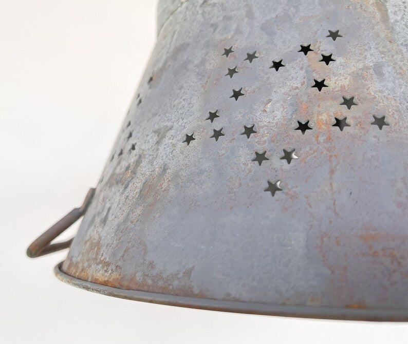 Weathered Galvanized Chandelier Light Fixture - Sweatfully