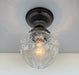 Embossed Flush Mount Globe Antique Ceiling Light Glass - Sweatfully