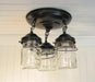 Mason Jar LIGHT FIXTURE Vintage PINT Chain Trio - Sweatfully
