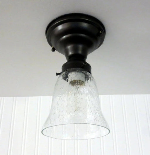 Seeded Glass Shade Flush Lighting - Sweatfully