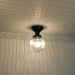 Large Holophane Glass Ceiling Light Fixture - Sweatfully