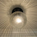 Large Holophane Glass Ceiling Light Fixture - Sweatfully