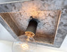 Square Galvanized Farmhouse Ceiling Light Fixture - Sweatfully