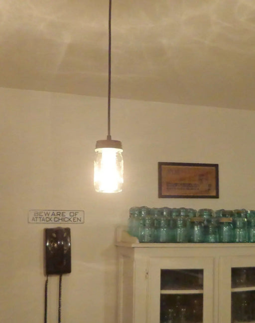 Mason Jar Pendant Light - Pint - Sweatfully