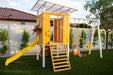 Forest - Modern Backyard Outdoor Swing Set 2 Swings And Trapeze Bar - Sweatfully