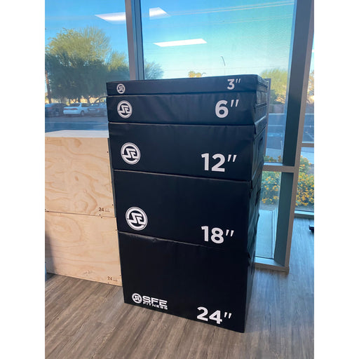 SFE Foam Plyo Box - 5 Piece Set - 3",6",12",18",24" (New) - Sweatfully
