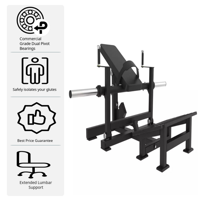 SFE Commercial Plate Loaded Hip Thrust Glute Machine (New) - Sweatfully