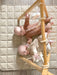 Lilac Wooden Baby Gym | Montessori Infant Play Gym with Hanging Toys - Sweatfully