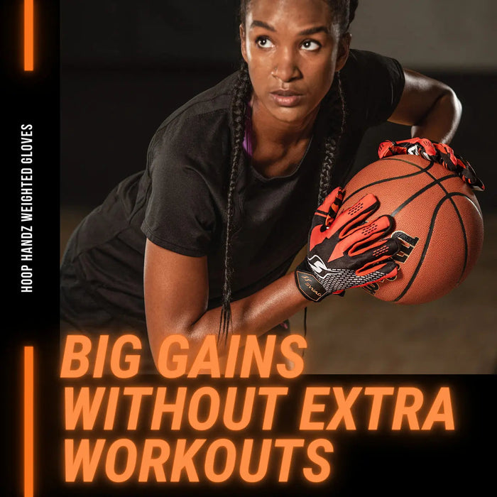 Hoop Handz Weighted Basketball Gloves | Heavy | Increase Hand Speed - Sweatfully