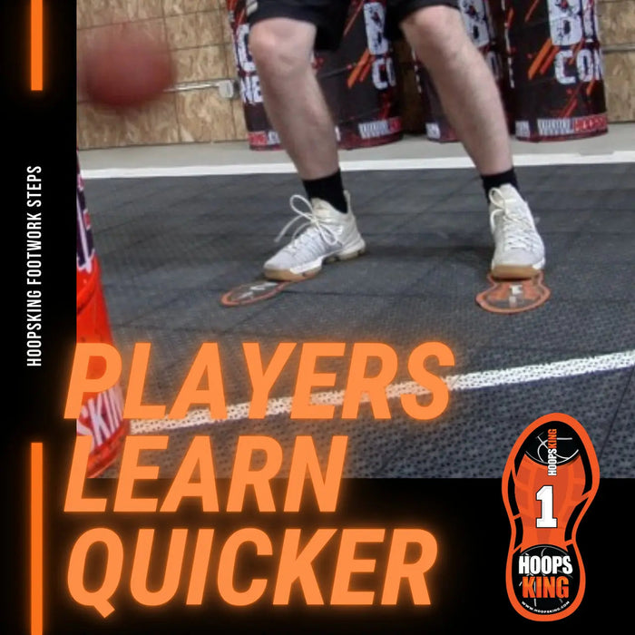 HoopsKing Basketball Footwork Training Mat Steps - Sweatfully