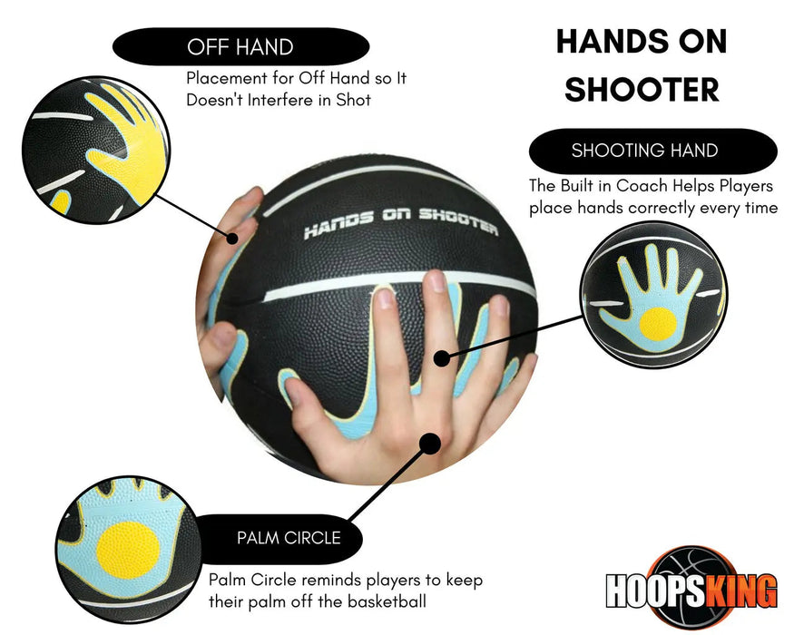 Hands on Shooter Basketball w- Hand Placement - Sweatfully