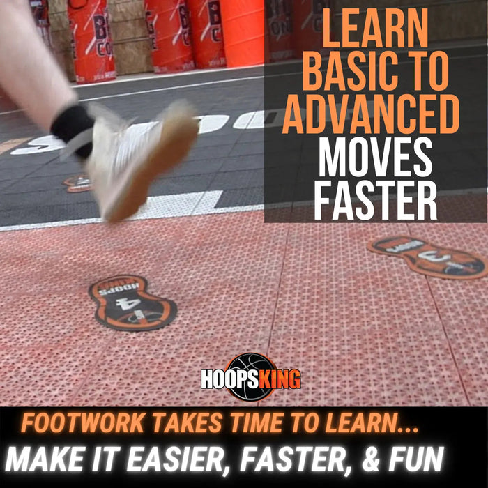 HoopsKing Basketball Footwork Training Mat Steps - Sweatfully