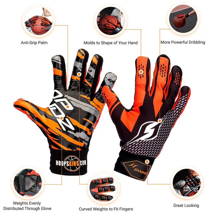 Hoop Handz Weighted Basketball Gloves | Heavy | Increase Hand Speed - Sweatfully