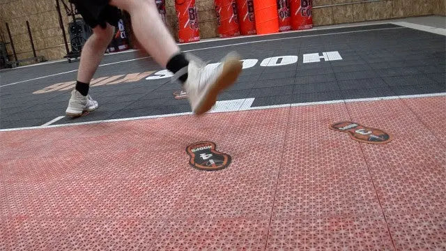 HoopsKing Basketball Footwork Training Mat Steps - Sweatfully