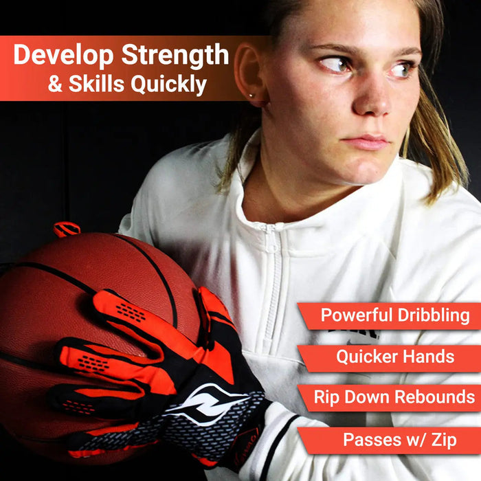 Hoop Handz Weighted Basketball Gloves | Heavy | Increase Hand Speed - Sweatfully