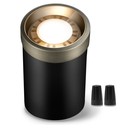 Gardenreet Brass Landscape Well Lights, 12V LED Outdoor Low Voltage Landscape Lighting In Ground Lights Use 6W 590LM 3000K PAR36 Bulb for Tree, Garden, Pathway, Yard  (Flat Top 2205B) - Sweatfully