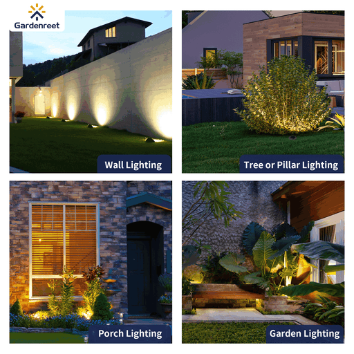Gardenreet Brass In-ground Well Lights, Low Voltage IP65 Waterproof 12V LED Outdoor Landscape Lighting(Shield Top 2203B) - Sweatfully