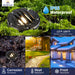 Gardenreet Brass In-ground Well Lights, Low Voltage IP65 Waterproof 12V LED Outdoor Landscape Lighting(Grated Top 2202B) - Sweatfully