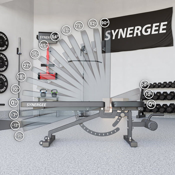 Synergee Adjustable Incline Decline Bench - Sweatfully