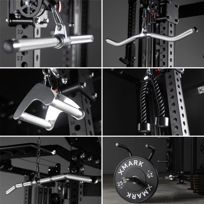 XMARK Commercial Half Rack Functional Trainer, Dual 220-Pound Stacks XM-9151 - Sweatfully