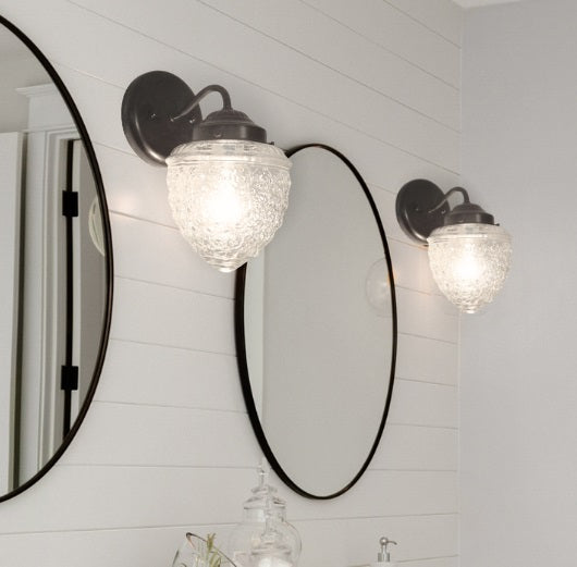 Acorn Glass Wall Sconce Light Fixture - Sweatfully