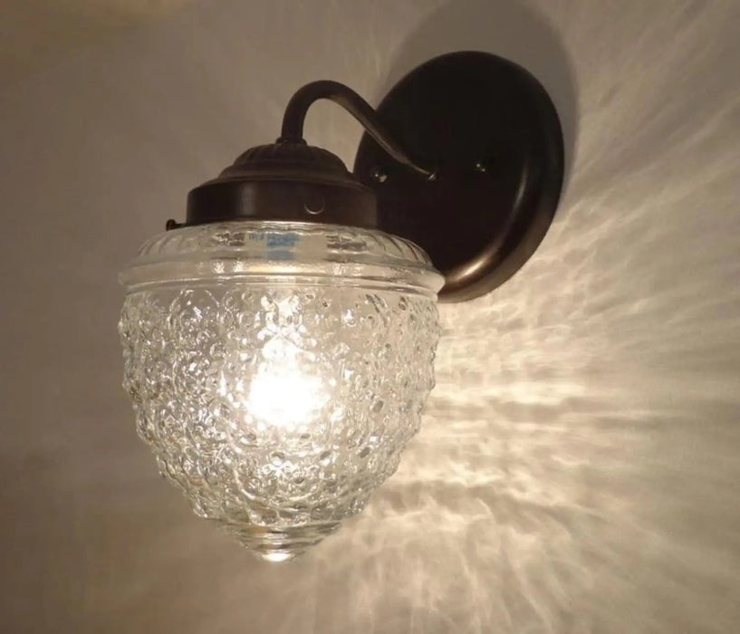 Acorn Glass Wall Sconce Light Fixture - Sweatfully