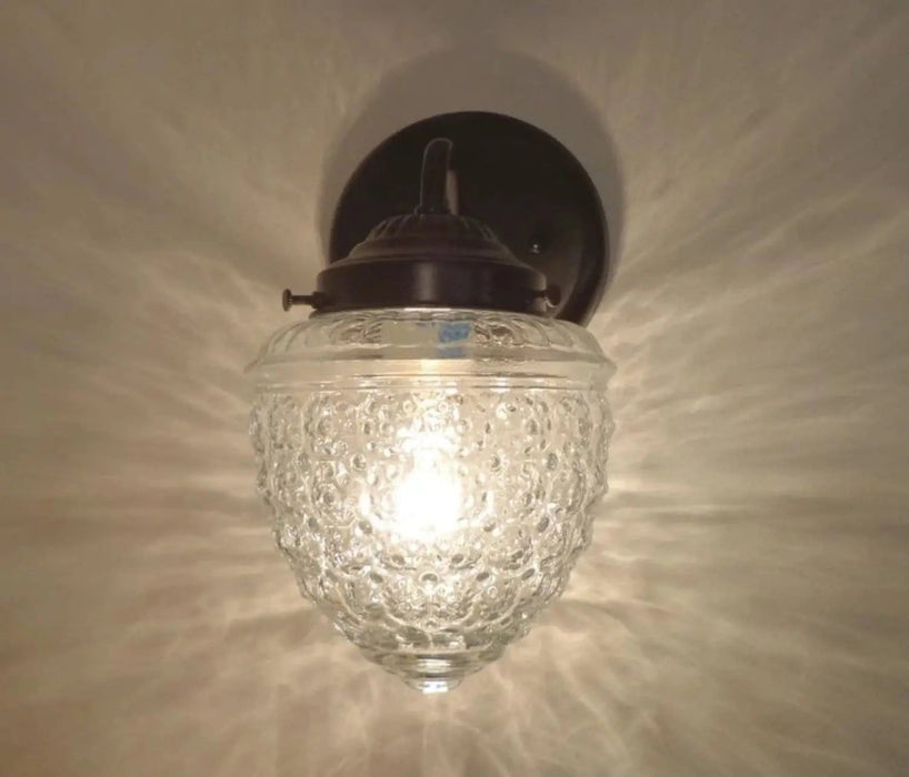 Acorn Glass Wall Sconce Light Fixture - Sweatfully