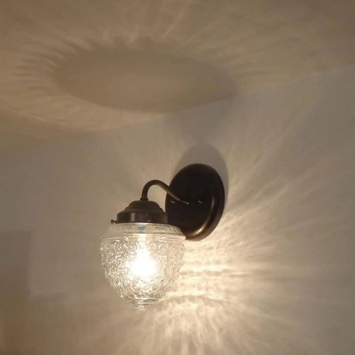 Acorn Glass Wall Sconce Light Fixture - Sweatfully