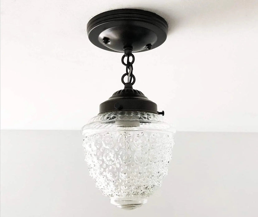 Acorn Antique Glass Ceiling Light with Chain - Sweatfully