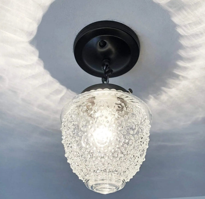 Acorn Antique Glass Ceiling Light with Chain - Sweatfully
