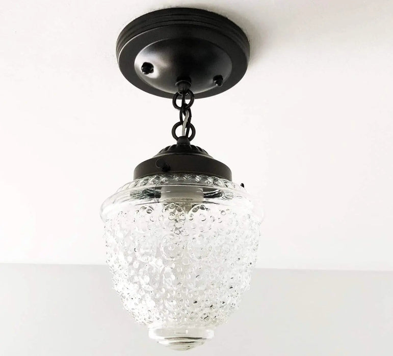 Acorn Antique Glass Ceiling Light with Chain - Sweatfully