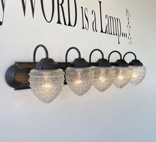 Bathroom Vanity Lighting Fixture of Antique Glass - Sweatfully