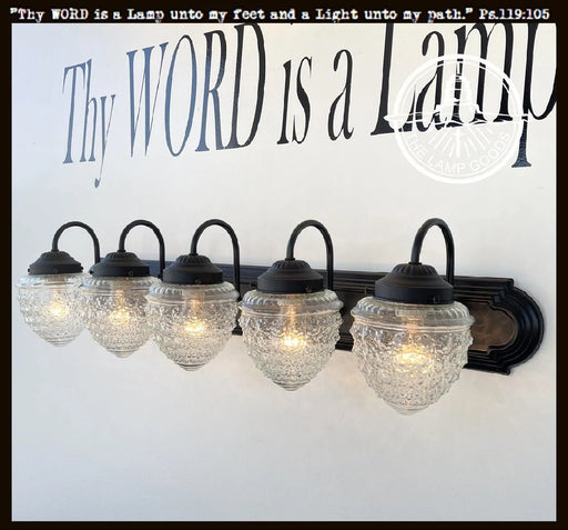 Bathroom Vanity Lighting Fixture of Antique Glass - Sweatfully