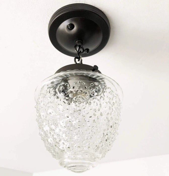 Acorn Antique Glass Ceiling Light with Chain - Sweatfully