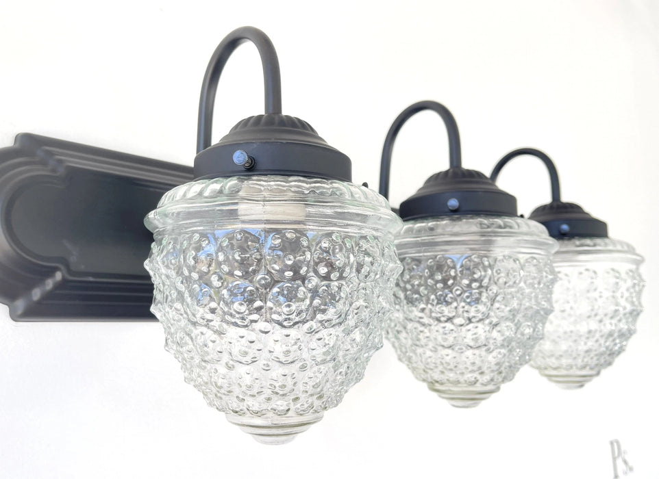 Antique Acorn Glass VANITY Light - 3 Sizes - Sweatfully