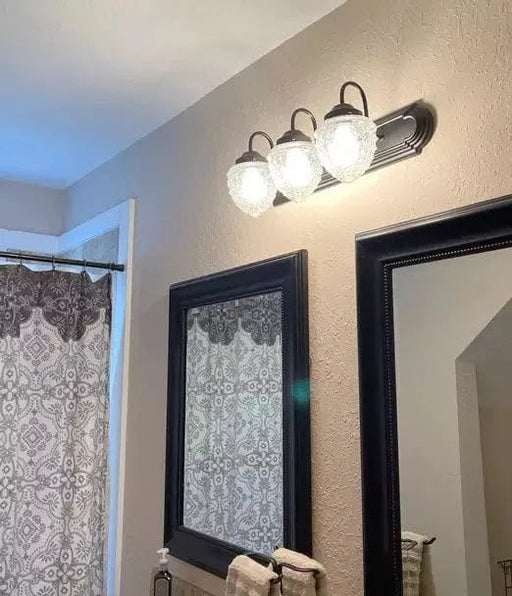 Antique Acorn Glass VANITY Light - 3 Sizes - Sweatfully