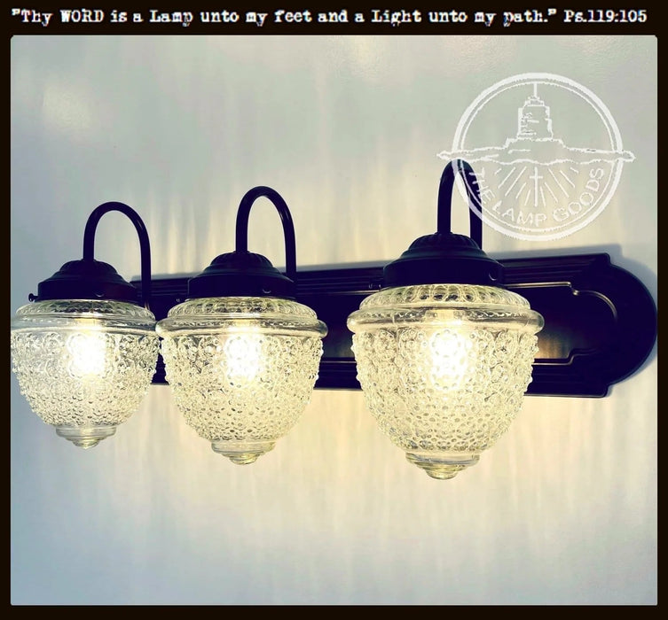 Antique Acorn Glass VANITY Light - 3 Sizes - Sweatfully