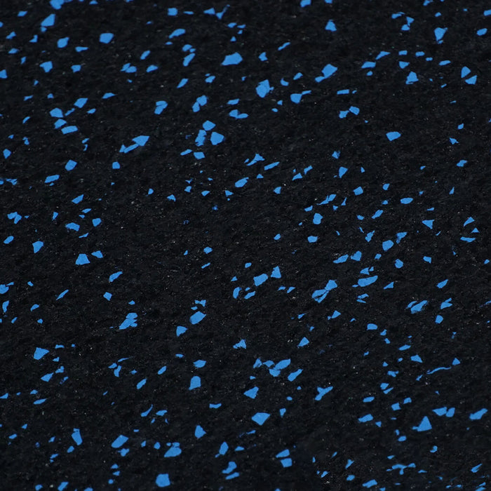 Flecks Interlock 24 in. x 24 in. x 3/8 in. 10% Blue Rubber Floor Tile 10102 (135 sq. ft.) (6-Pack) - Sweatfully