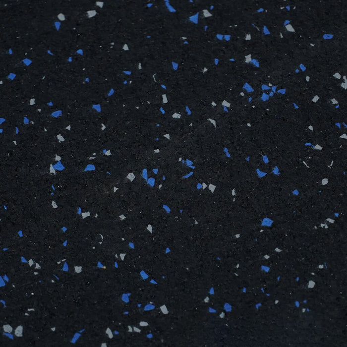 Flecks Interlocking 24 in. x 24 in. x 3/8 in. 10% Blue/Gray Rubber Floor Tile 10103 (135 sq. ft.) (6-Pack) - Sweatfully