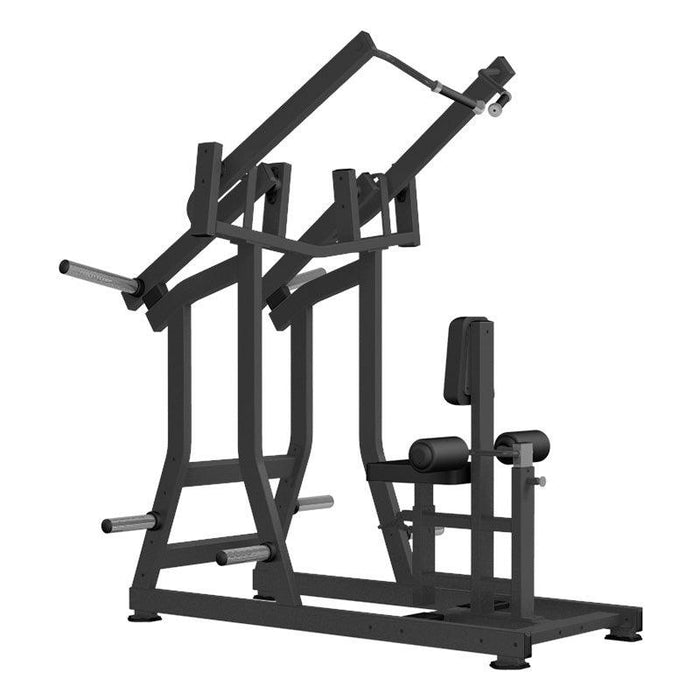 Excel Iso-Lateral Front Lat Pulldown - Muscle D Fitness - Plate Load Lat Machine - Gas Shock Assisted Seat Adjustment - Sweatfully