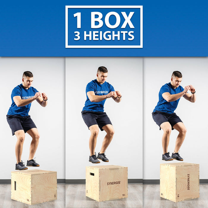 Synergee 3-in-1 Wood Plyo Boxes - Sweatfully