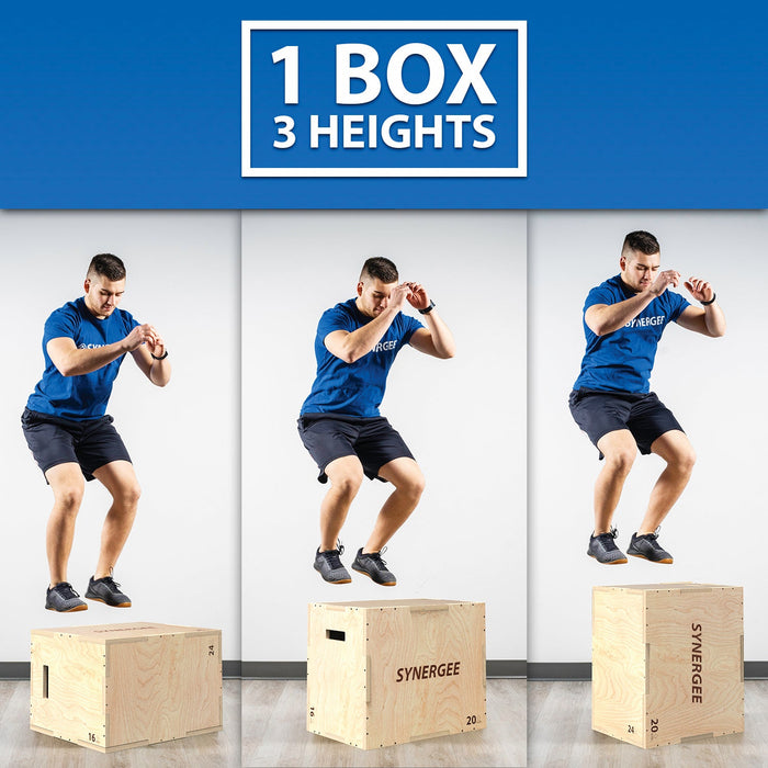 Synergee 3-in-1 Wood Plyo Boxes - Sweatfully