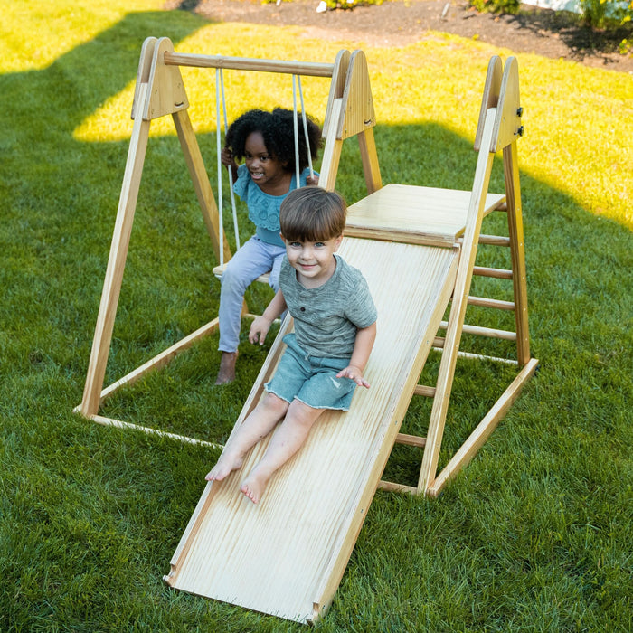 Juniper Folding Indoor & Outdoor Playset | Wooden Climber for Toddlers - Sweatfully