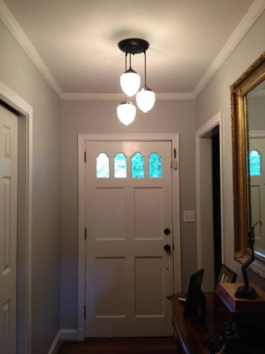 Acorn Glass Pendant Light Chandelier Trio - Sweatfully