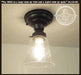 Seeded Glass Shade Flush Lighting - Sweatfully