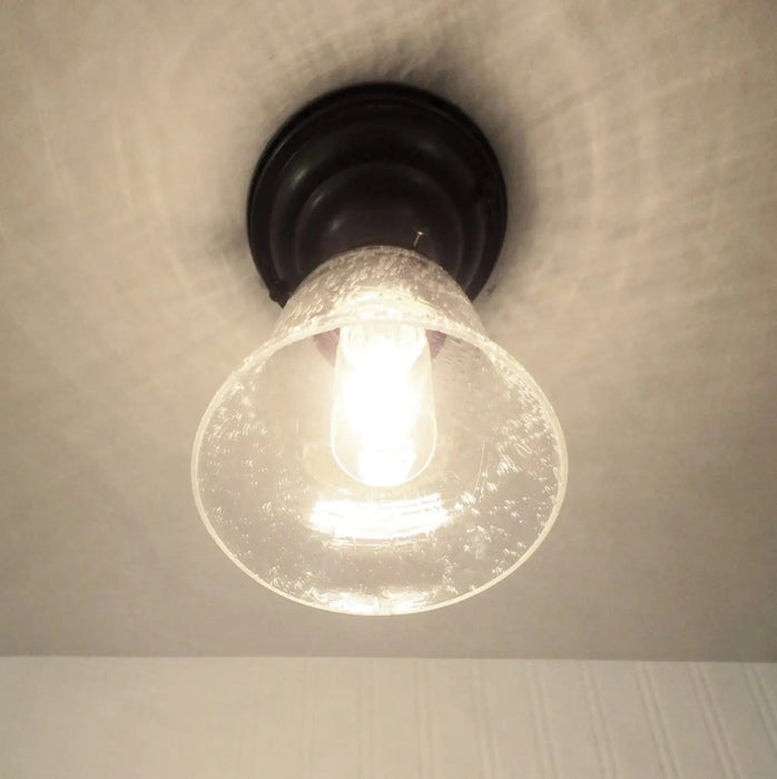 Seeded Glass Shade Flush Lighting - Sweatfully