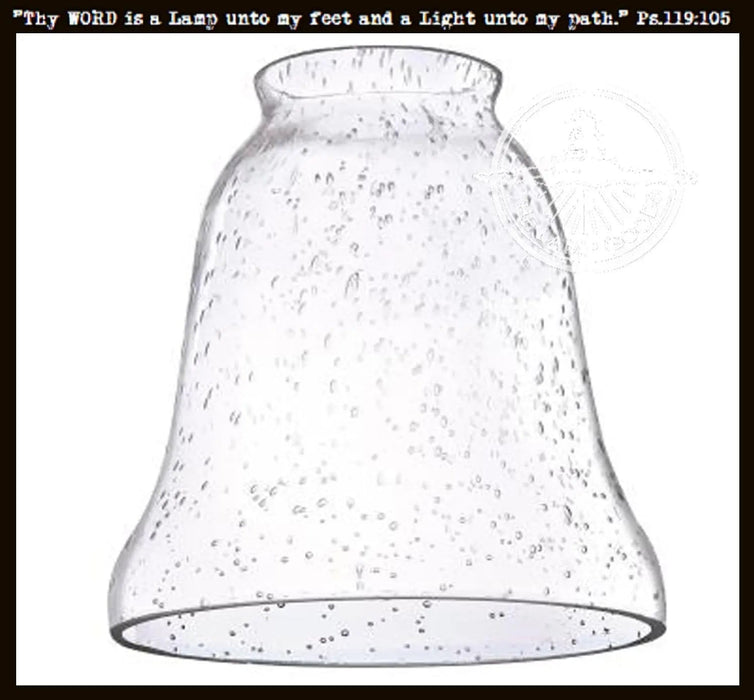 6" Seeded Glass Replacement Shade - Sweatfully