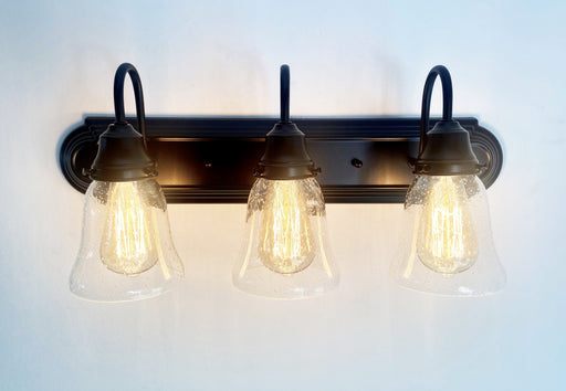 Seeded Glass Bathroom Light Fixture - Sweatfully