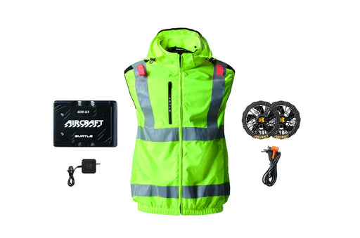 24V Battery-Powered Fan-Cooled Safety Vest Hi-Vis Complete Cooling System - Sweatfully